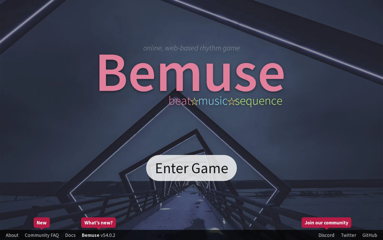 Bemuse 页面快照